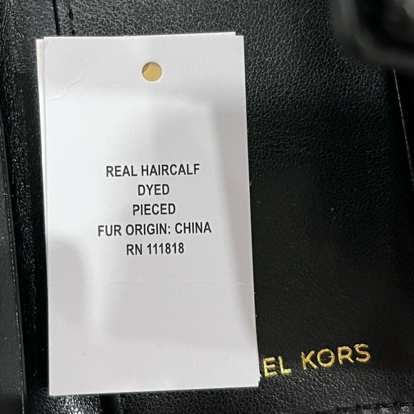 Michael Kors Colby Small Camouflage Print Calf Hair Tri-Fold Wallet MSRP $158 - Picture 4 of 6